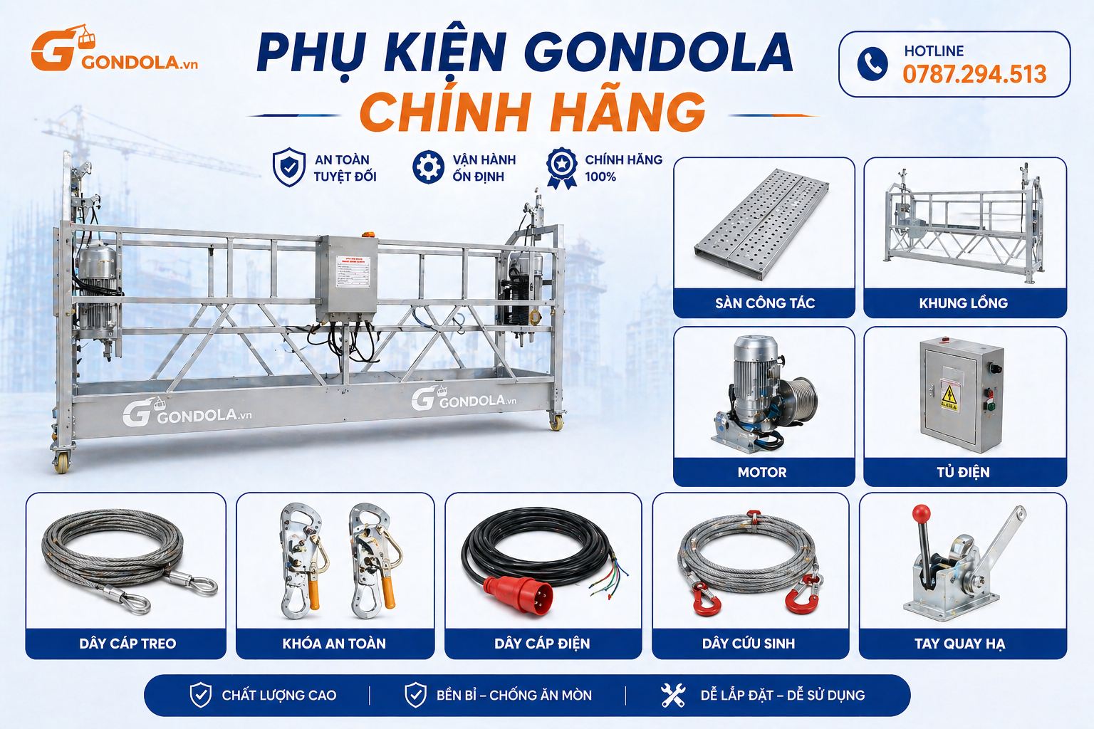 Gondola.vn- Chuyên phụ kiện gondola chính hãng